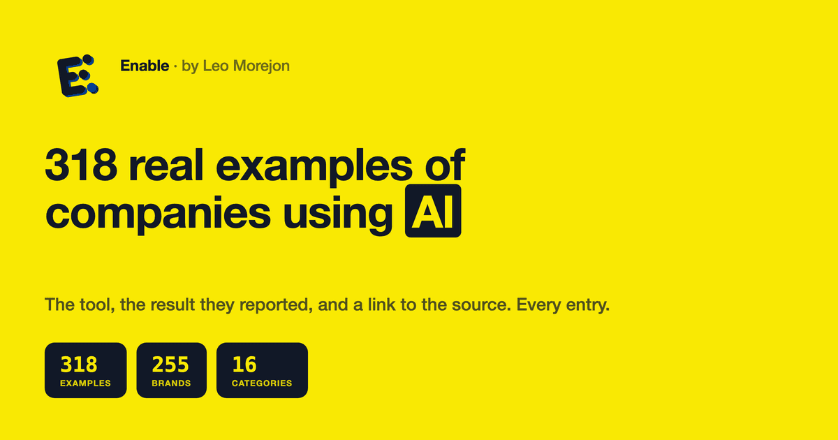 368 Real Examples of Companies Using AI in Marketing & Beyond (2026)